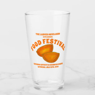 Jamaican Beef Patty Food Fest Caribbean Cuisine Glass