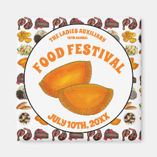 Jamaican Beef Patty Food Fest Caribbean Cuisine Magnet