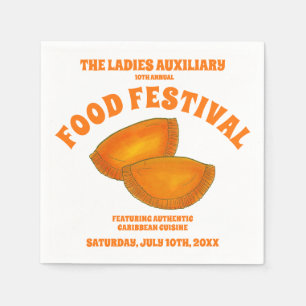 Jamaican Beef Patty Food Fest Caribbean Cuisine Napkin