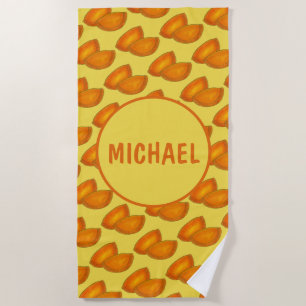 Jamaican Beef Patty Patties Pastry Personalised Beach Towel