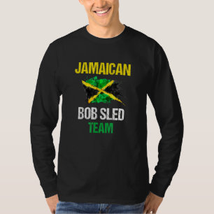 Jamaican Bobsled Team   Jamaican Flag Bobsled Coun T-Shirt