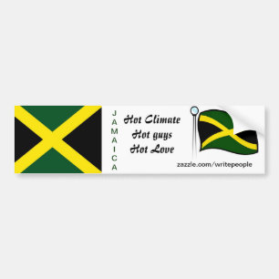 Jamaican  bumper stickers-hot guys sticker