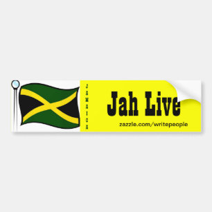 Jamaican  bumper stickers-jah live bumper sticker