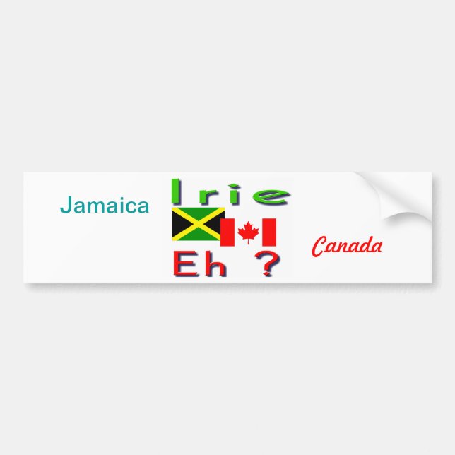 Jamaican-Canadian bumper stickers (Front)
