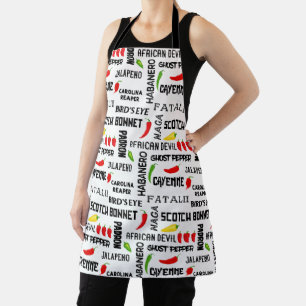 Jamaican Chef Hot Spice Chilli Names Apron