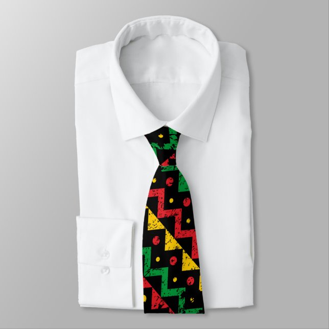 Jamaican Colourful Men's Tie (Tied)