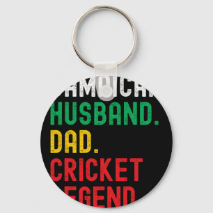 Jamaican Dad Cricket Legend Key Ring