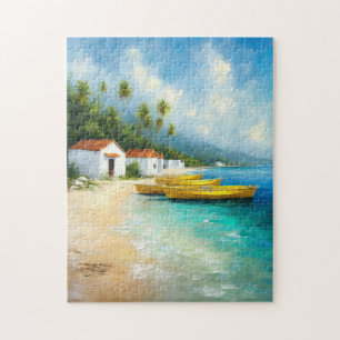 Jamaican fishing huts jigsaw puzzle