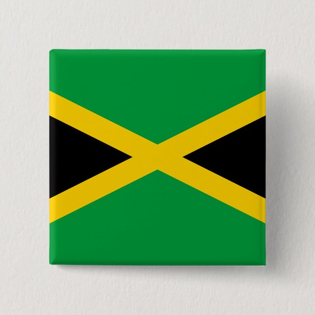 Jamaican Flag 15 Cm Square Badge (Front)