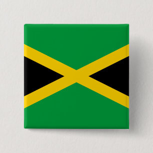 Jamaican Flag 15 Cm Square Badge