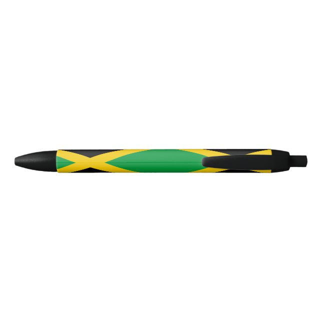 Jamaican Flag Black Ink Pen (Back)