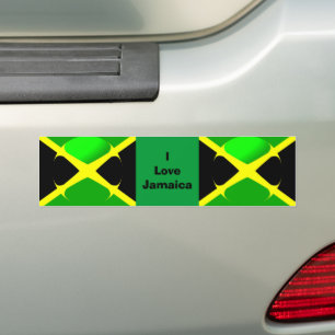 Jamaican Flag Bumper Sticker