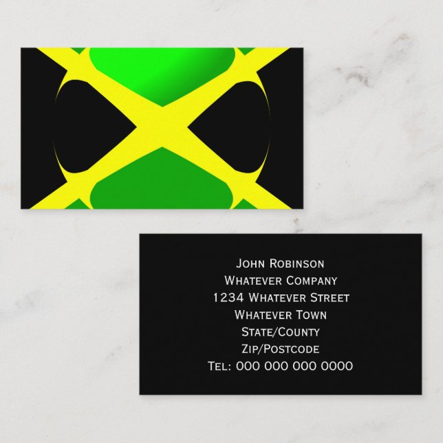 Jamaican Flag Business Card (Front/Back)