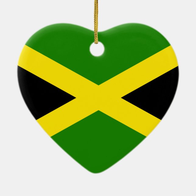 Jamaican Flag Ceramic Ornament (Back)