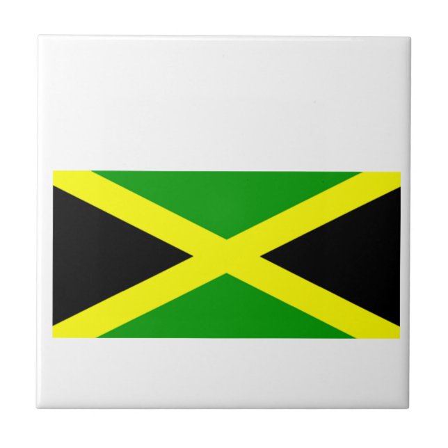 Jamaican Flag Ceramic Tile (Front)