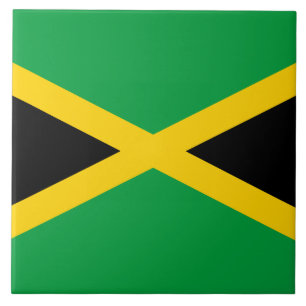 Jamaican Flag Ceramic Tile