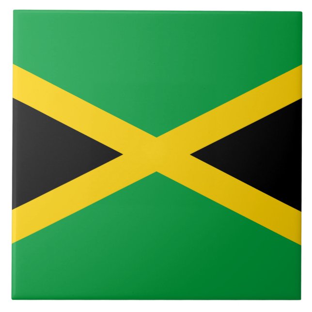 Jamaican Flag Ceramic Tile (Front)