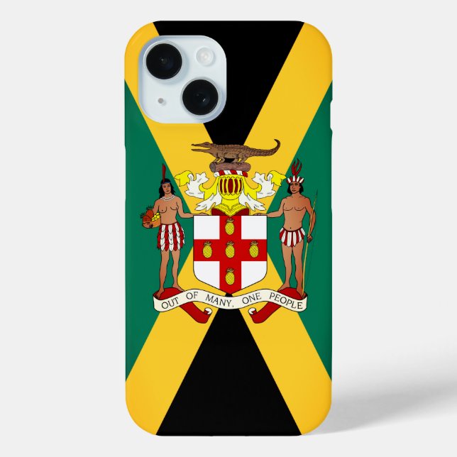 Jamaican Flag/ Coat of Arms Case-Mate iPhone Case (Back)
