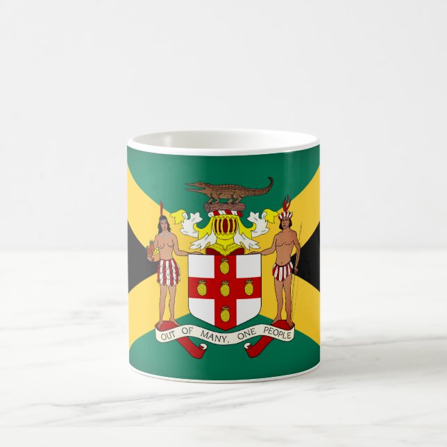 Jamaican Flag/ Coat of Arms Coffee Mug (Center)