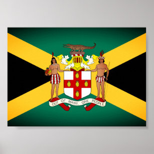 Jamaican Flag/ Coat of Arms Poster