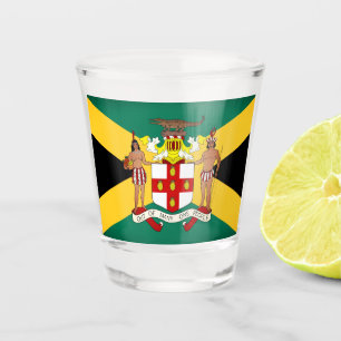 Jamaican Flag/ Coat of Arms Shot Glass