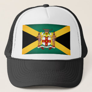 Jamaican Flag/ Coat of Arms Trucker Hat