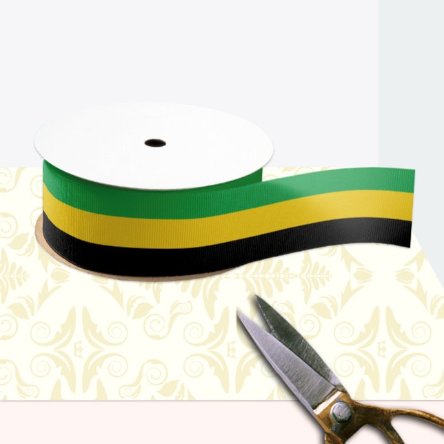 Jamaican flag colours ribbon, Jamaica /sports Satin Ribbon (Creator Uploaded)