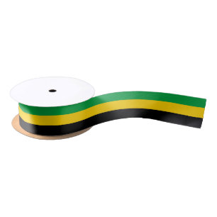Jamaican flag colours ribbon, Jamaica /sports Satin Ribbon