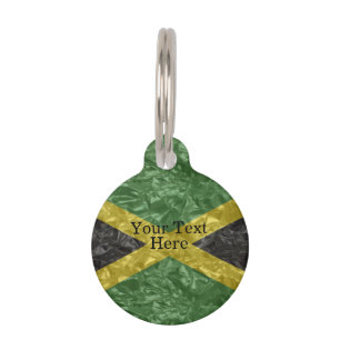 Jamaican Flag - Crinkled Pet Tag