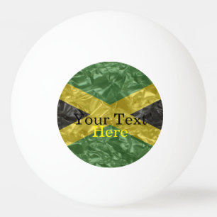 Jamaican Flag - Crinkled Ping Pong Ball