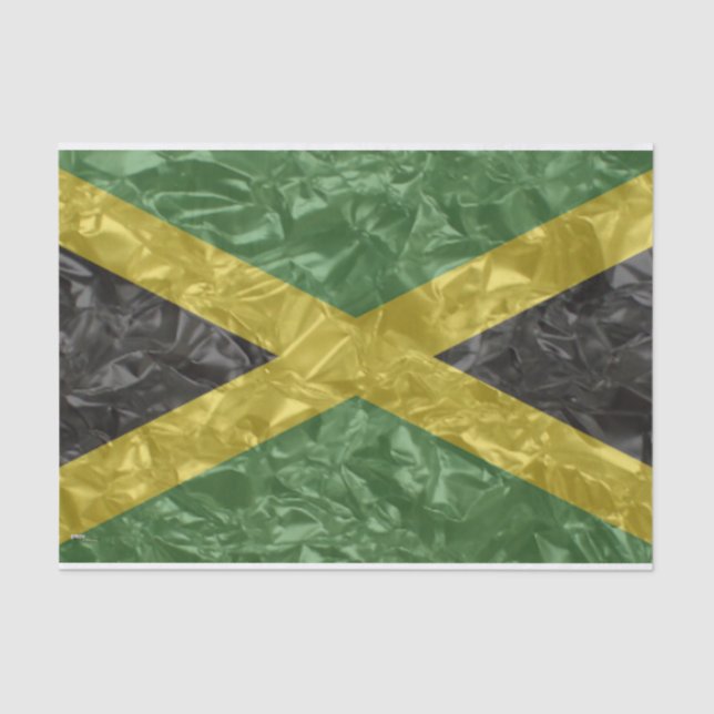Jamaican Flag - Crinkled Tissue Paper (Front)