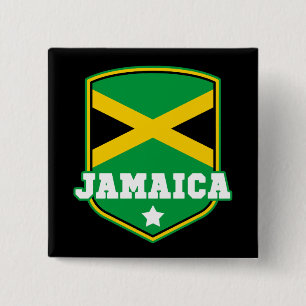 Jamaican Flag Emblem Jamaica 15 Cm Square Badge