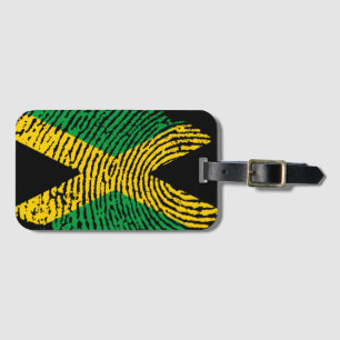Jamaican Flag Fingerprint Luggage Tag