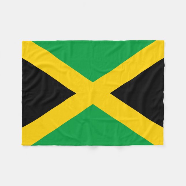 Jamaican Flag Fleece Blanket (Front (Horizontal))
