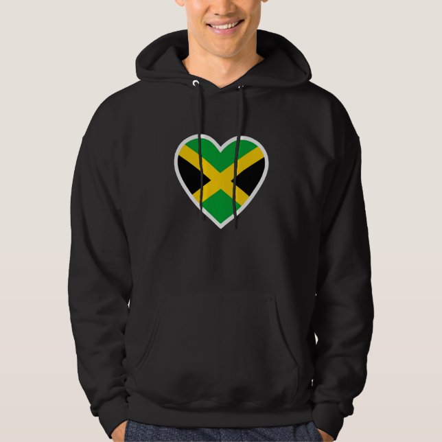 Jamaican Flag Heart Love Jamaica  Women Men Kids Hoodie (Front)