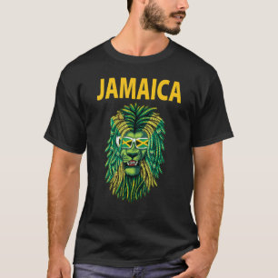 Jamaican Flag Idea For Men With Rastafari Lion Dre T-Shirt