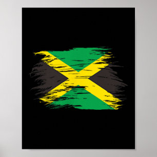 Jamaican Flag Jamaica Souvenir Love Travel Vacatio Poster