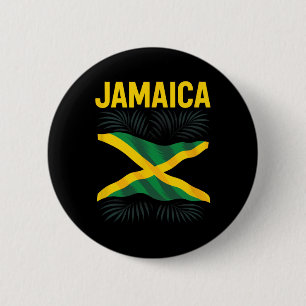 Jamaican Flag Jamaica Souvenir Travel Vacation  6 Cm Round Badge