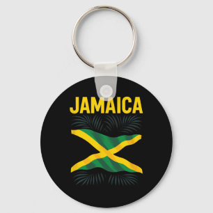 Jamaican Flag Jamaica Souvenir Travel Vacation  Key Ring