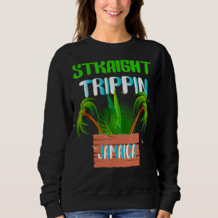 Jamaican Flag Jamaica Trippin Travelling Road Men Sweatshirt