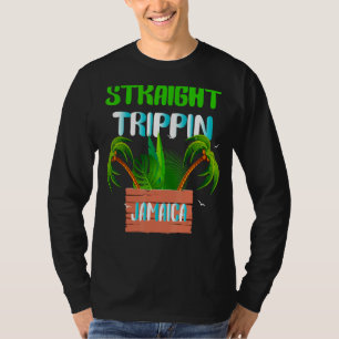 Jamaican Flag Jamaica Trippin Travelling Road Men T-Shirt