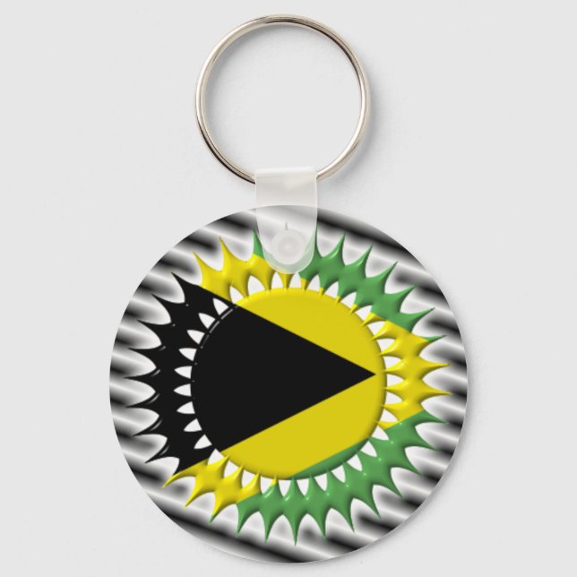 Jamaican Flag Key Ring (Front)