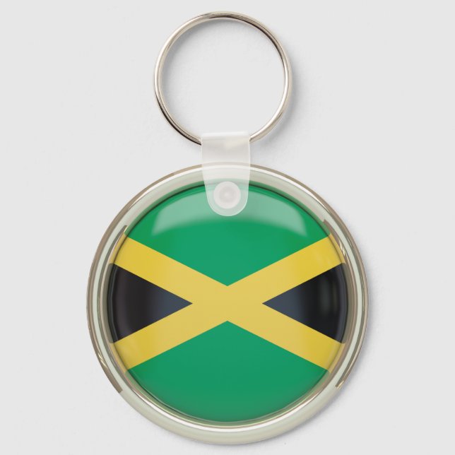 Jamaican Flag    Keychain (Front)