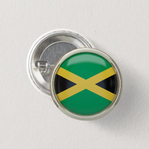 Jamaican Flag    Keychain 3 Cm Round Badge