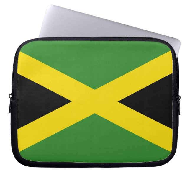 Jamaican Flag Laptop Sleeve (Front)