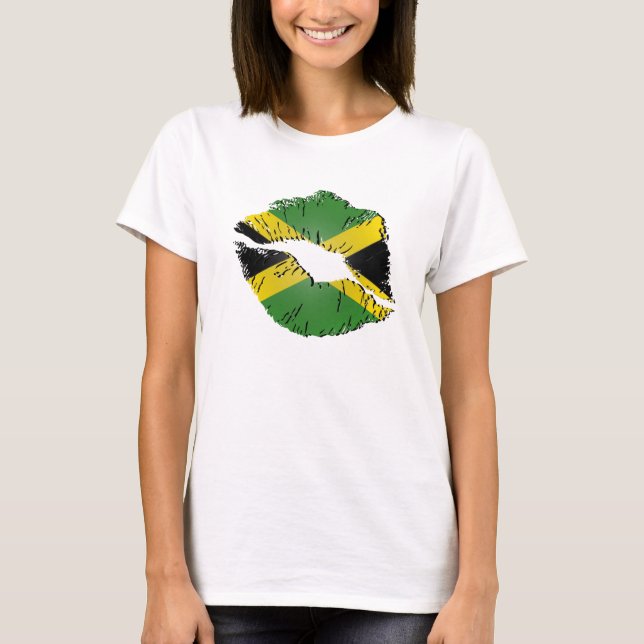 Jamaican Flag Lips T-Shirt (Front)