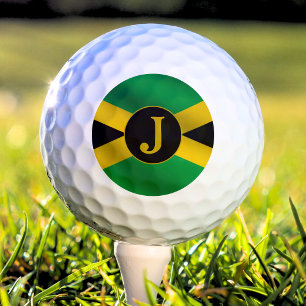 Jamaican Flag Monogram Golf Balls