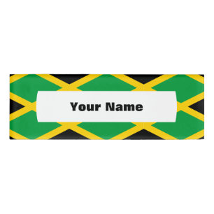 Jamaican flag name tag