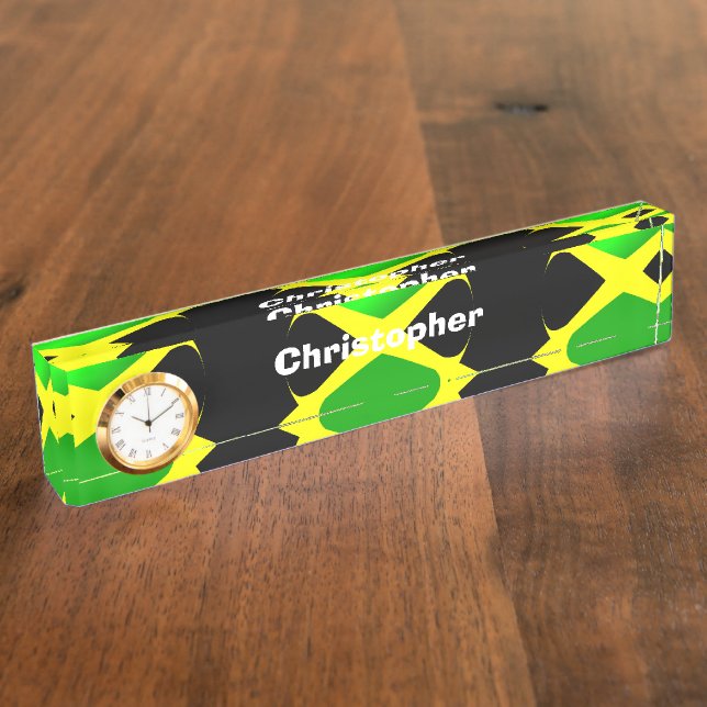 Jamaican Flag Nameplate (Side)