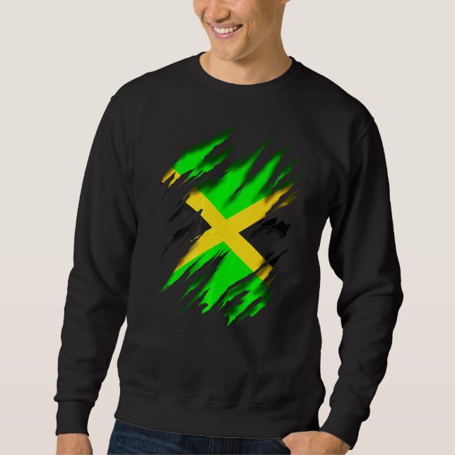 Jamaican Flag Of Jamaica Sweatshirt (Front)